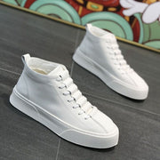 Male Leather High-top Platform Casual Shoes